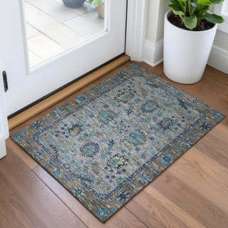 Piper Looms Chantille Global ACN2104 Pewter Machine Washable Area Rug Scatter Lifestyle Image Feature
