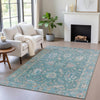 Piper Looms Chantille Global ACN2104 Teal Machine Washable Area Rug Lifestyle Image Feature