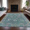 Piper Looms Chantille Global ACN2104 Teal Machine Washable Area Rug Lifestyle Image Feature