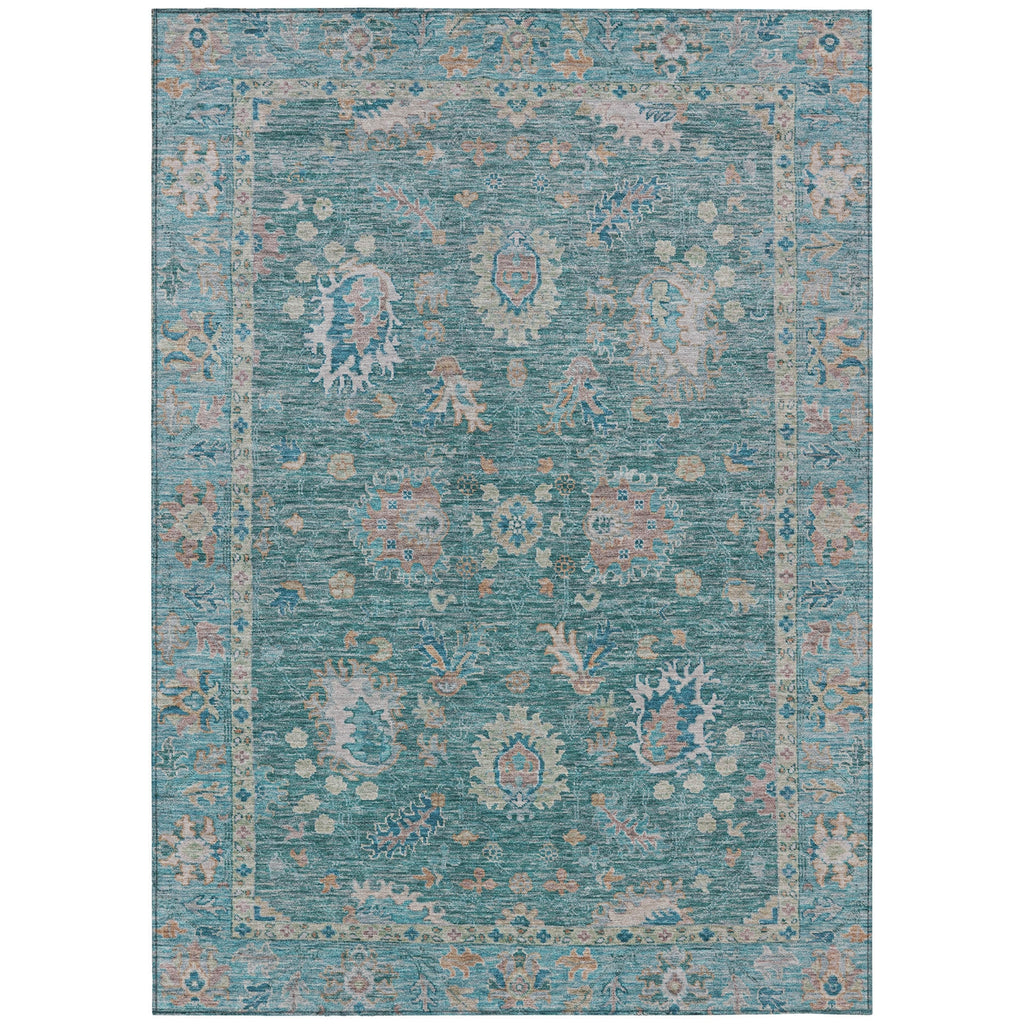 Piper Looms Chantille Global ACN2104 Teal Machine Washable Area Rug main image