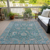 Piper Looms Chantille Global ACN2104 Teal Machine Washable Area Rug Outdoor Lifestyle Image Feature