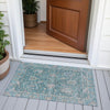Piper Looms Chantille Global ACN2104 Teal Machine Washable Area Rug Scatter Outdoor Lifestyle Image Feature