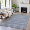 Piper Looms Chantille Stripes ACN2105 Blue Machine Washable Area Rug Lifestyle Image Feature