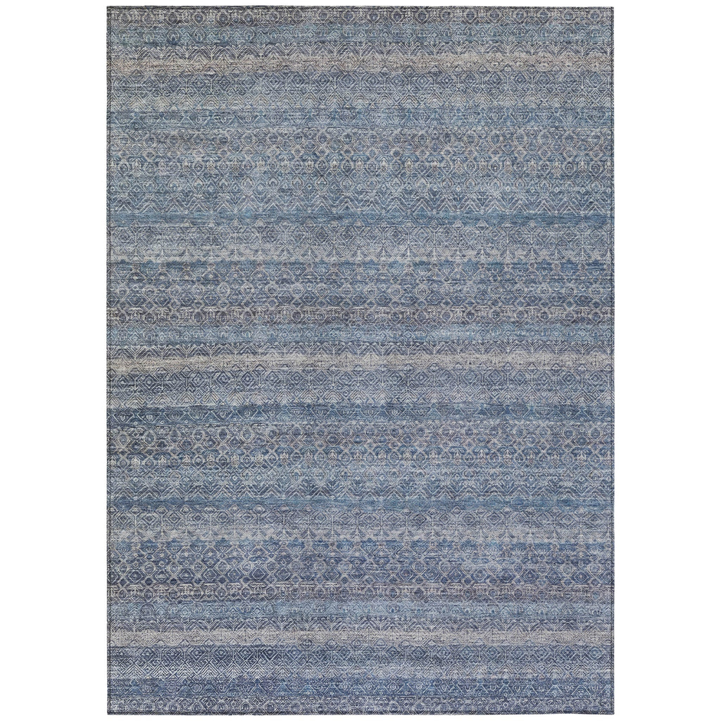 Piper Looms Chantille Stripes ACN2105 Blue Machine Washable Area Rug main image
