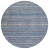 Piper Looms Chantille Stripes ACN2105 Blue Machine Washable Area Rug Round Main Image