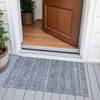 Piper Looms Chantille Stripes ACN2105 Blue Machine Washable Area Rug Scatter Outdoor Lifestyle Image Feature