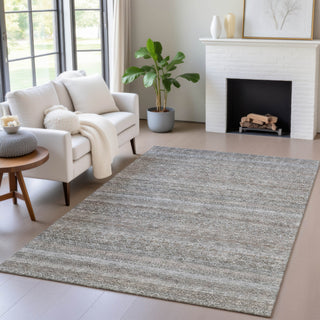 Piper Looms Chantille Stripes ACN2105 Brown Machine Washable Area Rug Lifestyle Image Feature