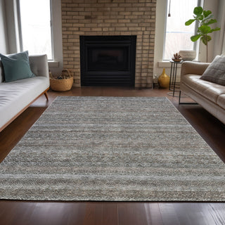 Piper Looms Chantille Stripes ACN2105 Brown Machine Washable Area Rug Lifestyle Image Feature
