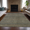 Piper Looms Chantille Stripes ACN2105 Chocolate Machine Washable Area Rug Lifestyle Image Feature