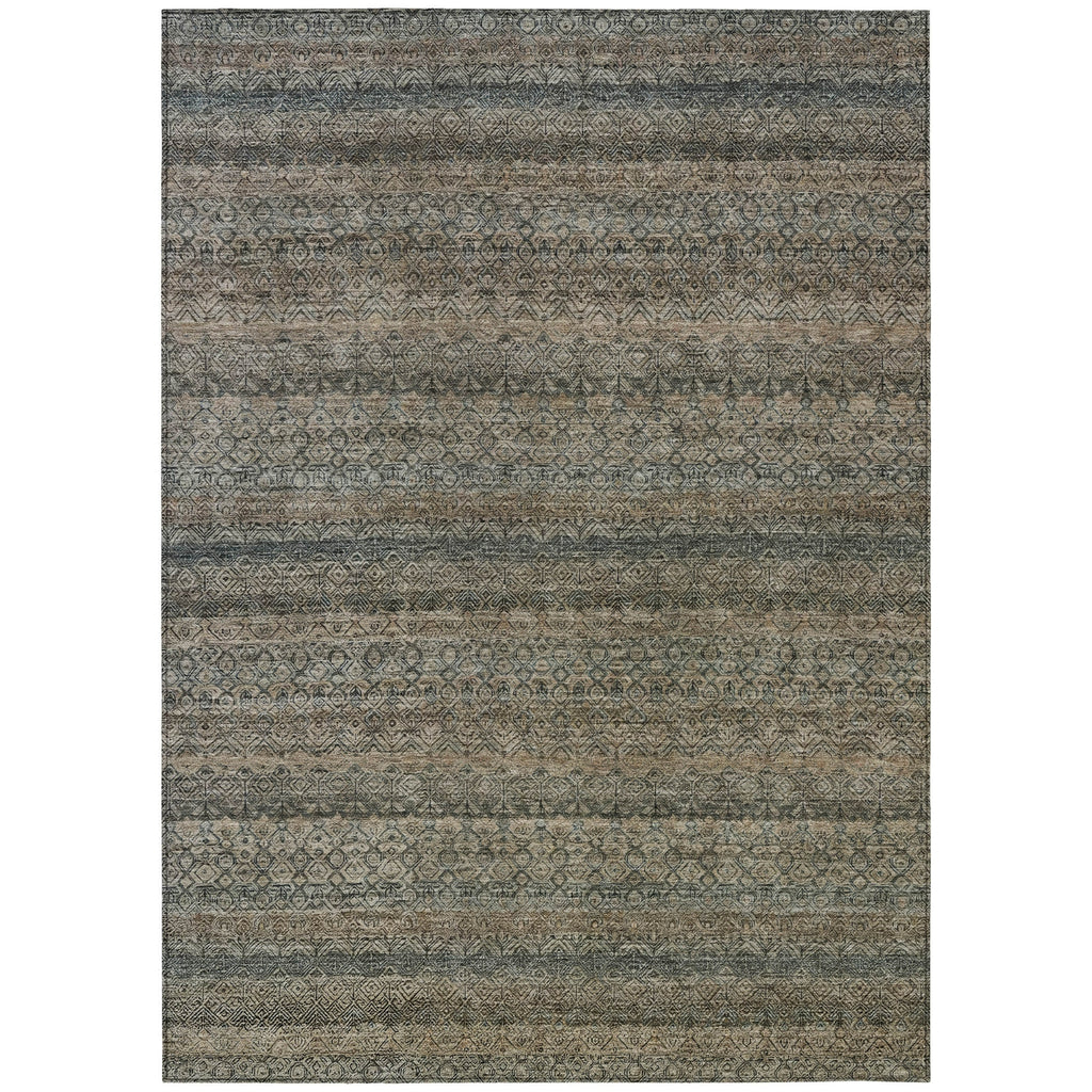 Piper Looms Chantille Stripes ACN2105 Chocolate Machine Washable Area Rug main image