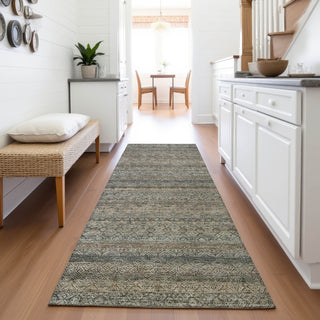 Piper Looms Chantille Stripes ACN2105 Chocolate Machine Washable Area Rug Runner Lifestyle Image Feature