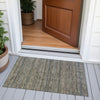 Piper Looms Chantille Stripes ACN2105 Chocolate Machine Washable Area Rug Scatter Outdoor Lifestyle Image Feature