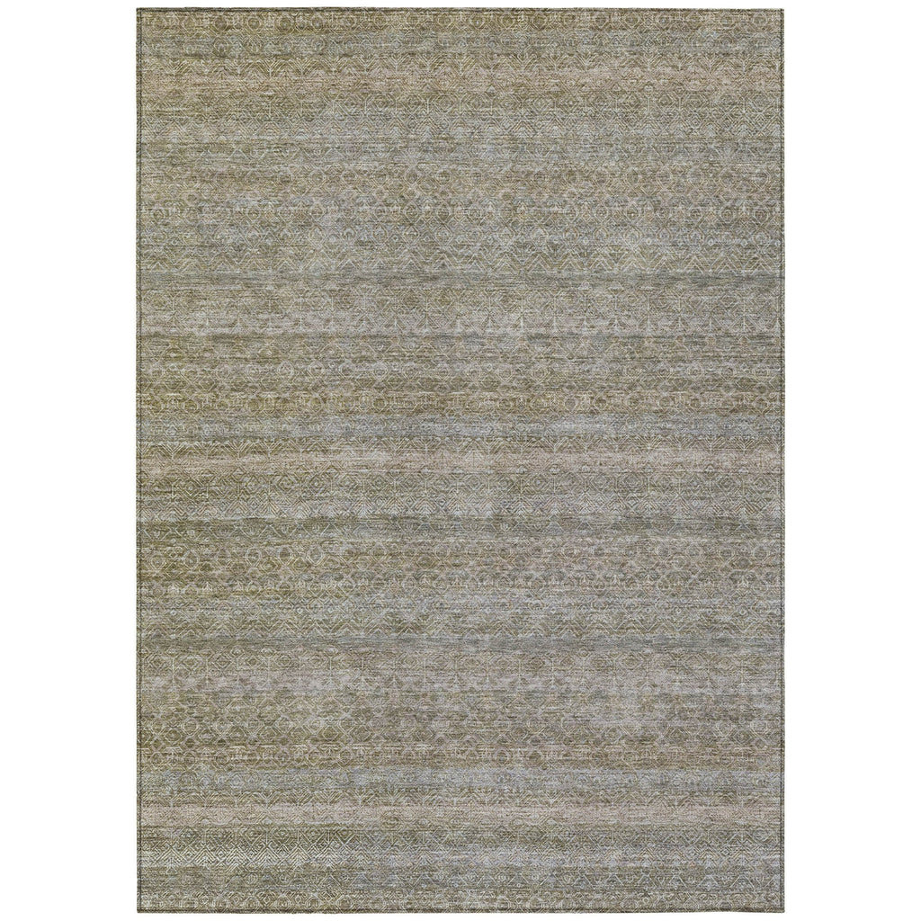Piper Looms Chantille Stripes ACN2105 Khaki Machine Washable Area Rug main image