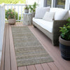Piper Looms Chantille Stripes ACN2105 Khaki Machine Washable Area Rug Runner Outdoor Lifestyle Image Feature
