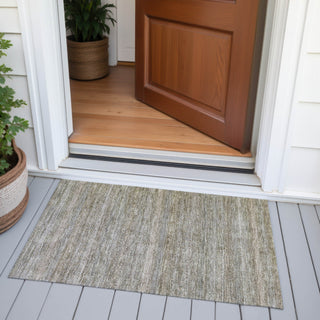 Piper Looms Chantille Stripes ACN2105 Khaki Machine Washable Area Rug Scatter Outdoor Lifestyle Image Feature