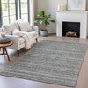 Piper Looms Chantille Stripes ACN2105 Pewter Machine Washable Area Rug Lifestyle Image Feature