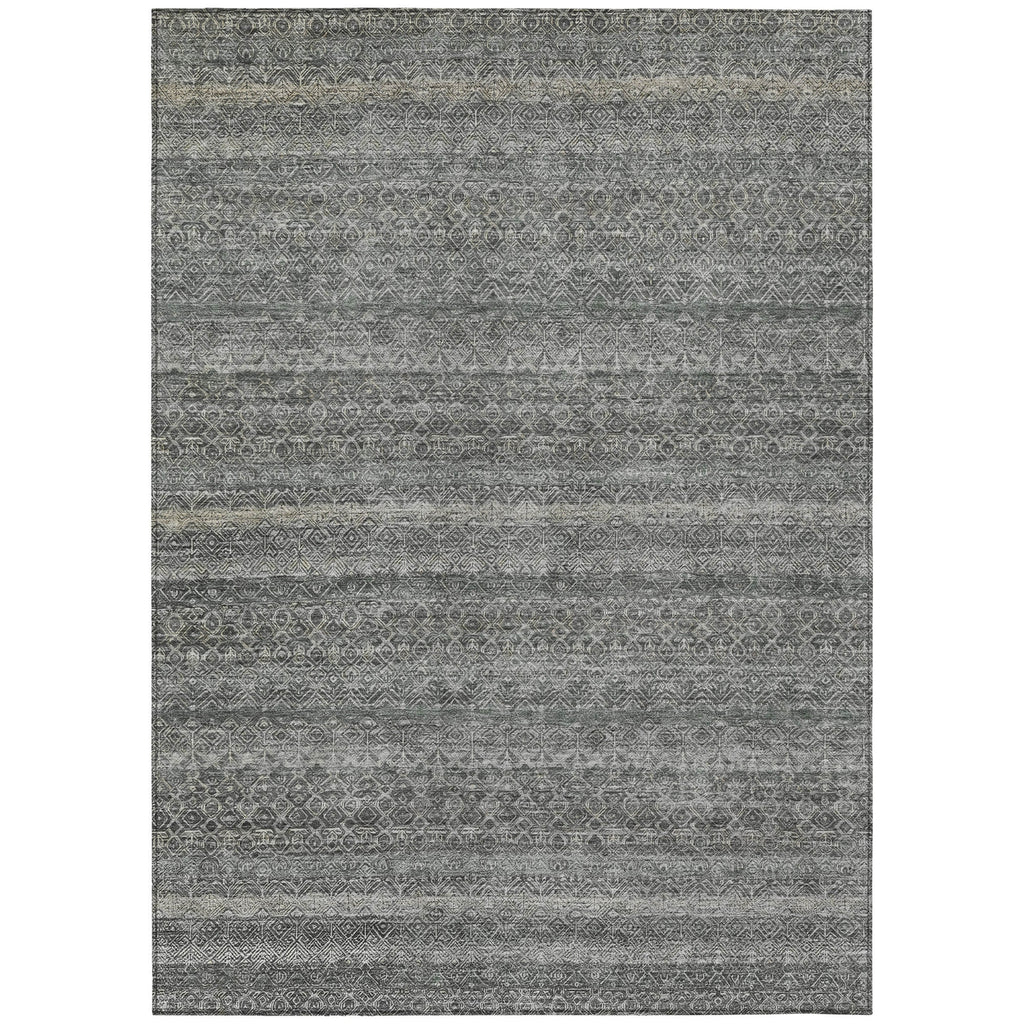 Piper Looms Chantille Stripes ACN2105 Pewter Machine Washable Area Rug main image