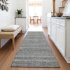 Piper Looms Chantille Stripes ACN2105 Pewter Machine Washable Area Rug Runner Lifestyle Image Feature
