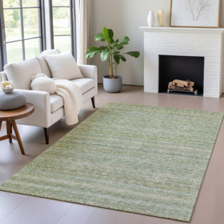 Piper Looms Chantille Stripes ACN2105 Sage Machine Washable Area Rug Lifestyle Image Feature