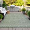 Piper Looms Chantille Stripes ACN2105 Sage Machine Washable Area Rug Outdoor Lifestyle Image Feature