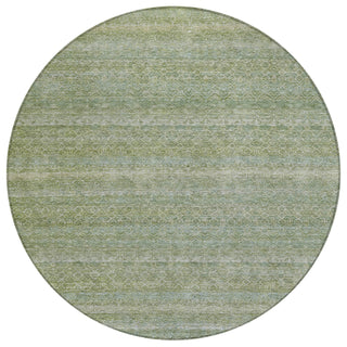 Piper Looms Chantille Stripes ACN2105 Sage Machine Washable Area Rug Round Main Image