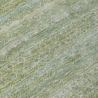 Piper Looms Chantille Stripes ACN2105 Sage Machine Washable Area Rug Swatch Image