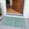 Piper Looms Chantille Stripes ACN2105 Teal Machine Washable Area Rug Scatter Outdoor Lifestyle Image Feature