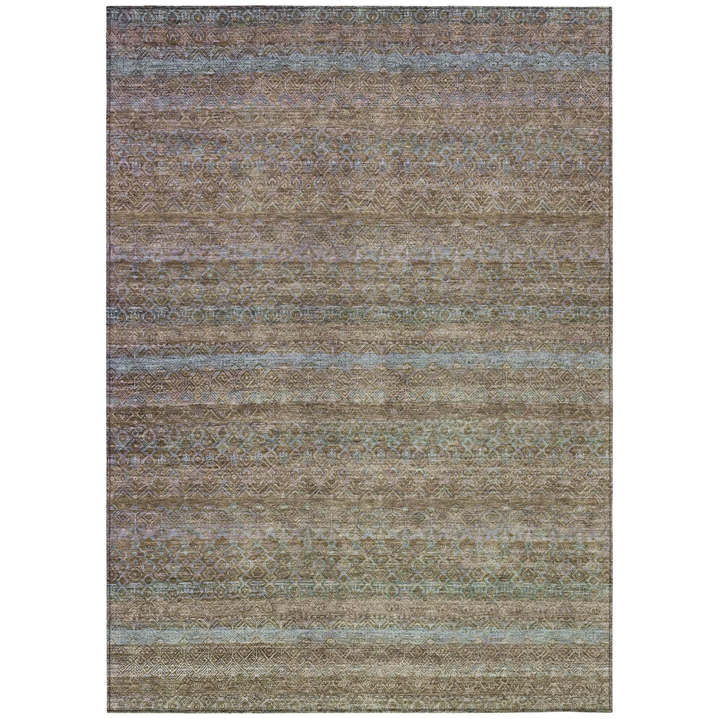 Piper Looms Chantille Stripes ACN2106 Brown Machine Washable Area Rug main image