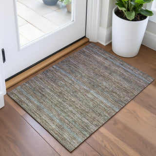 Piper Looms Chantille Stripes ACN2106 Brown Machine Washable Area Rug Scatter Lifestyle Image Feature