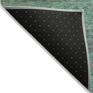 Piper Looms Chantille Stripes ACN2106 Green Machine Washable Area Rug Backing Image