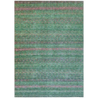Piper Looms Chantille Stripes ACN2106 Green Machine Washable Area Rug main image