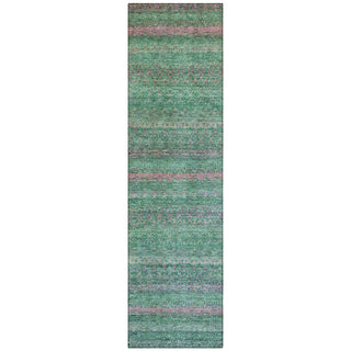 Piper Looms Chantille Stripes ACN2106 Green Machine Washable Area Rug Runner Main Image
