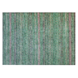 Piper Looms Chantille Stripes ACN2106 Green Machine Washable Area Rug Scatter Main Image