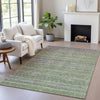 Piper Looms Chantille Stripes ACN2106 Olive Machine Washable Area Rug Lifestyle Image Feature