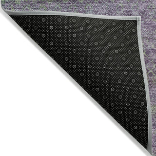 Piper Looms Chantille Stripes ACN2106 Purple Machine Washable Area Rug Backing Image