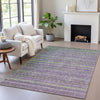 Piper Looms Chantille Stripes ACN2106 Purple Machine Washable Area Rug Lifestyle Image Feature