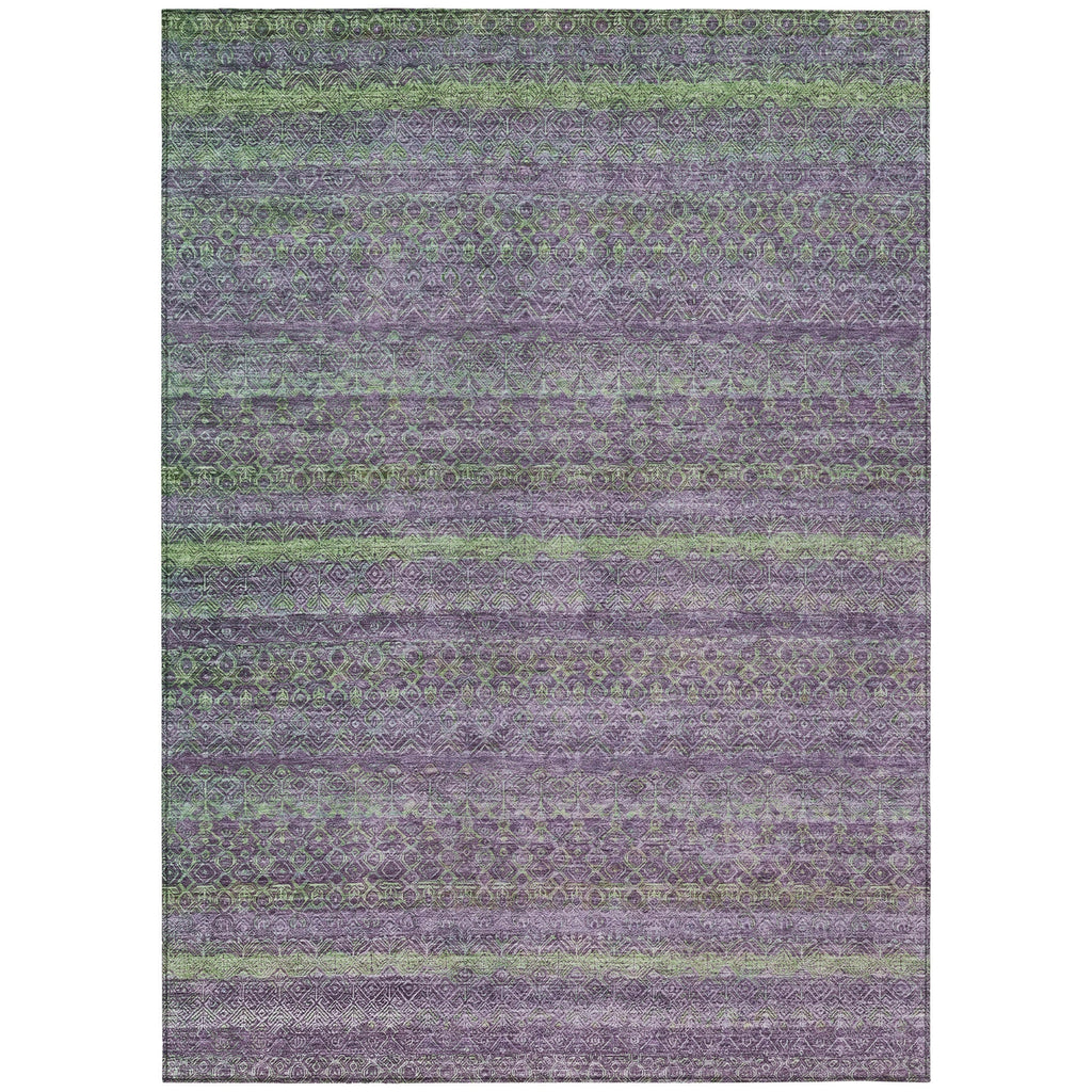 Piper Looms Chantille Stripes ACN2106 Purple Machine Washable Area Rug main image