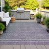 Piper Looms Chantille Stripes ACN2106 Purple Machine Washable Area Rug Outdoor Lifestyle Image Feature