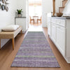 Piper Looms Chantille Stripes ACN2106 Purple Machine Washable Area Rug Runner Lifestyle Image Feature