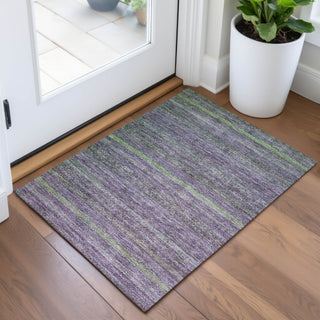 Piper Looms Chantille Stripes ACN2106 Purple Machine Washable Area Rug Scatter Lifestyle Image Feature