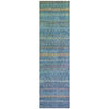 Piper Looms Chantille Stripes ACN2106 Teal Machine Washable Area Rug Runner Main Image