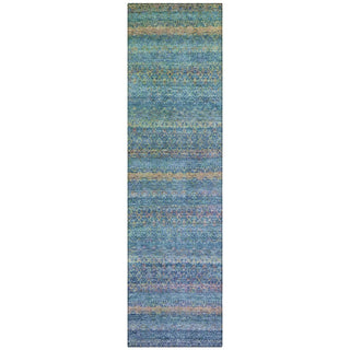 Piper Looms Chantille Stripes ACN2106 Teal Machine Washable Area Rug Runner Main Image