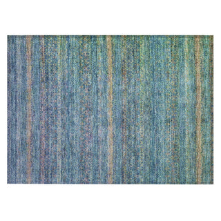 Piper Looms Chantille Stripes ACN2106 Teal Machine Washable Area Rug Scatter Main Image