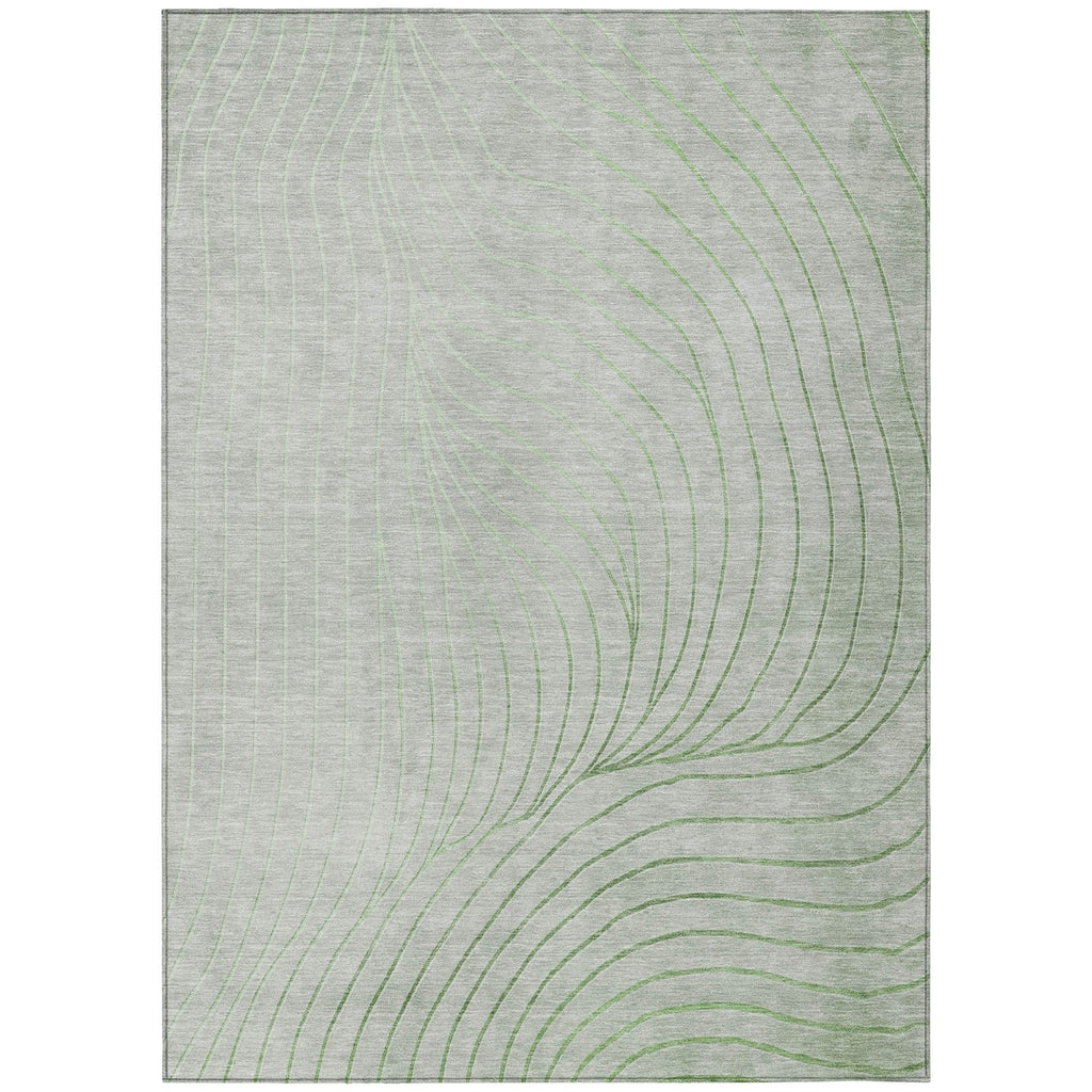 Piper Looms Chantille Swirls ACN2107 Aloe Machine Washable Area Rug main image