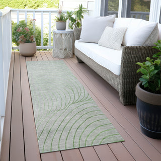 Piper Looms Chantille Swirls ACN2107 Aloe Machine Washable Area Rug Runner Outdoor Lifestyle Image Feature