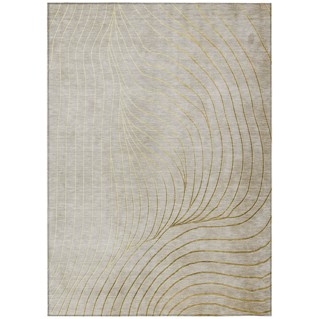 Piper Looms Chantille Swirls ACN2107 Beige Machine Washable Area Rug main image