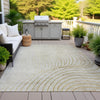 Piper Looms Chantille Swirls ACN2107 Beige Machine Washable Area Rug Outdoor Lifestyle Image Feature
