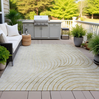 Piper Looms Chantille Swirls ACN2107 Beige Machine Washable Area Rug Outdoor Lifestyle Image Feature