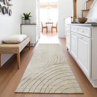 Piper Looms Chantille Swirls ACN2107 Beige Machine Washable Area Rug Runner Lifestyle Image Feature