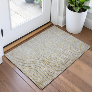 Piper Looms Chantille Swirls ACN2107 Beige Machine Washable Area Rug Scatter Lifestyle Image Feature